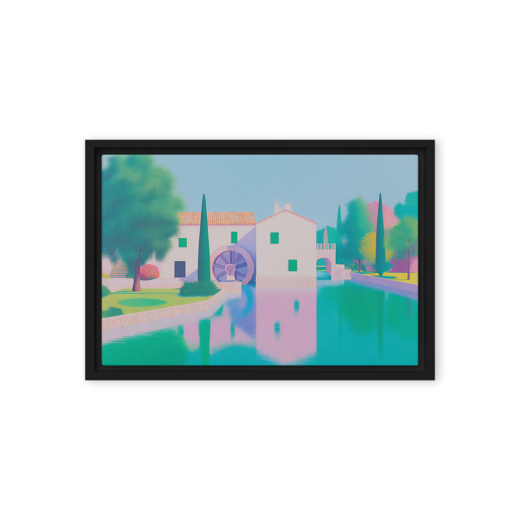 Fine Stippling Meets Hard-Edged Arches — Stippled pointillism and planes