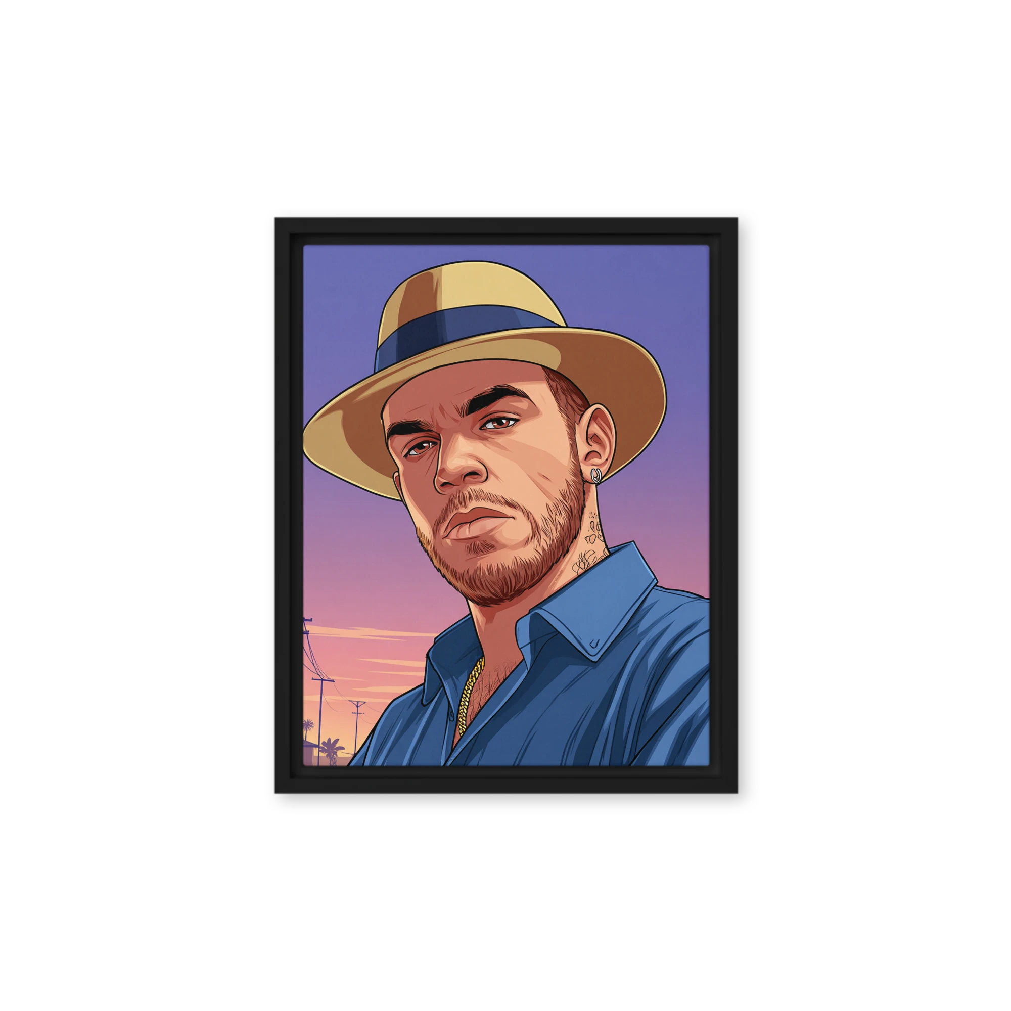 Urban Man with Hat | Art Print