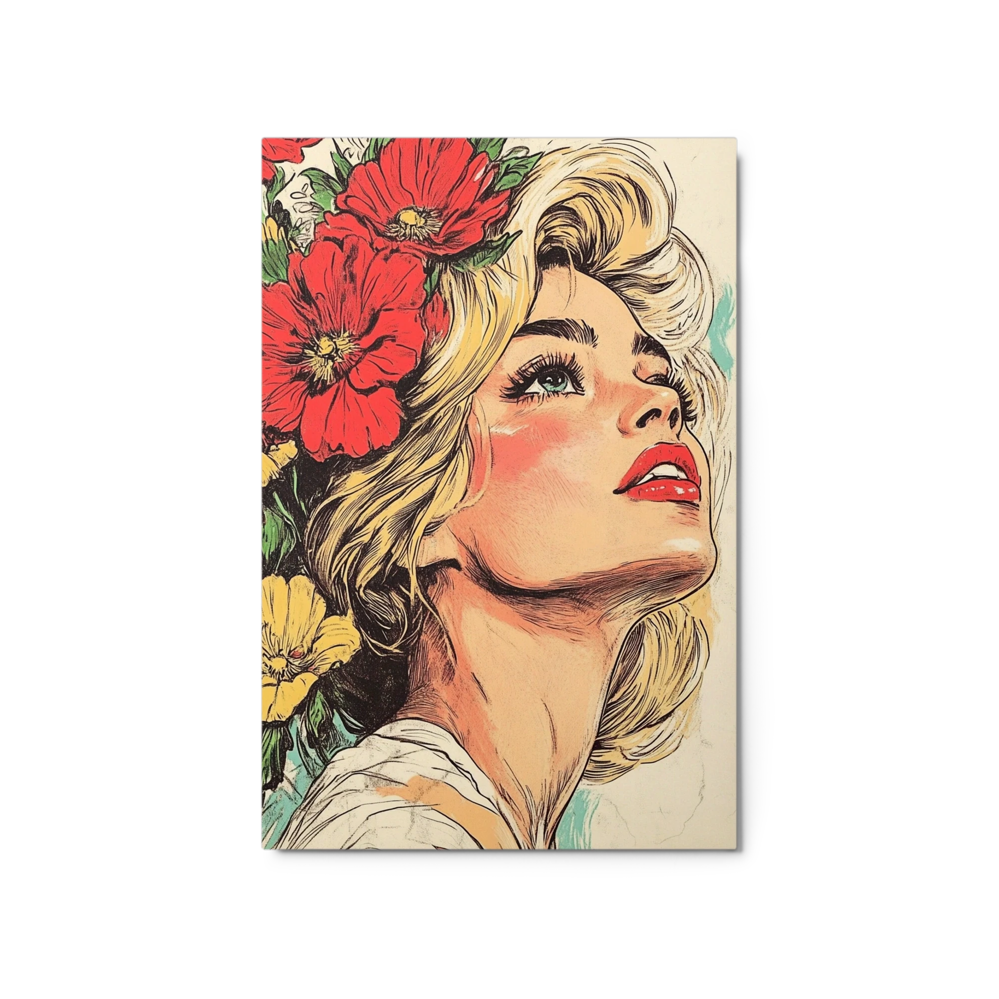 Floral Headdress Woman Portrait