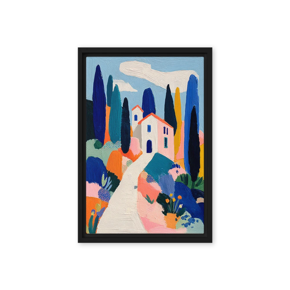Cypress and Cottage | Art Print