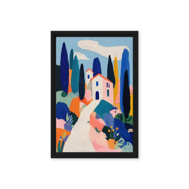 Cypress and Cottage | Art Print