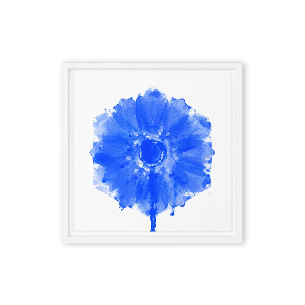 Cobalt Floral Bloom | Art Print