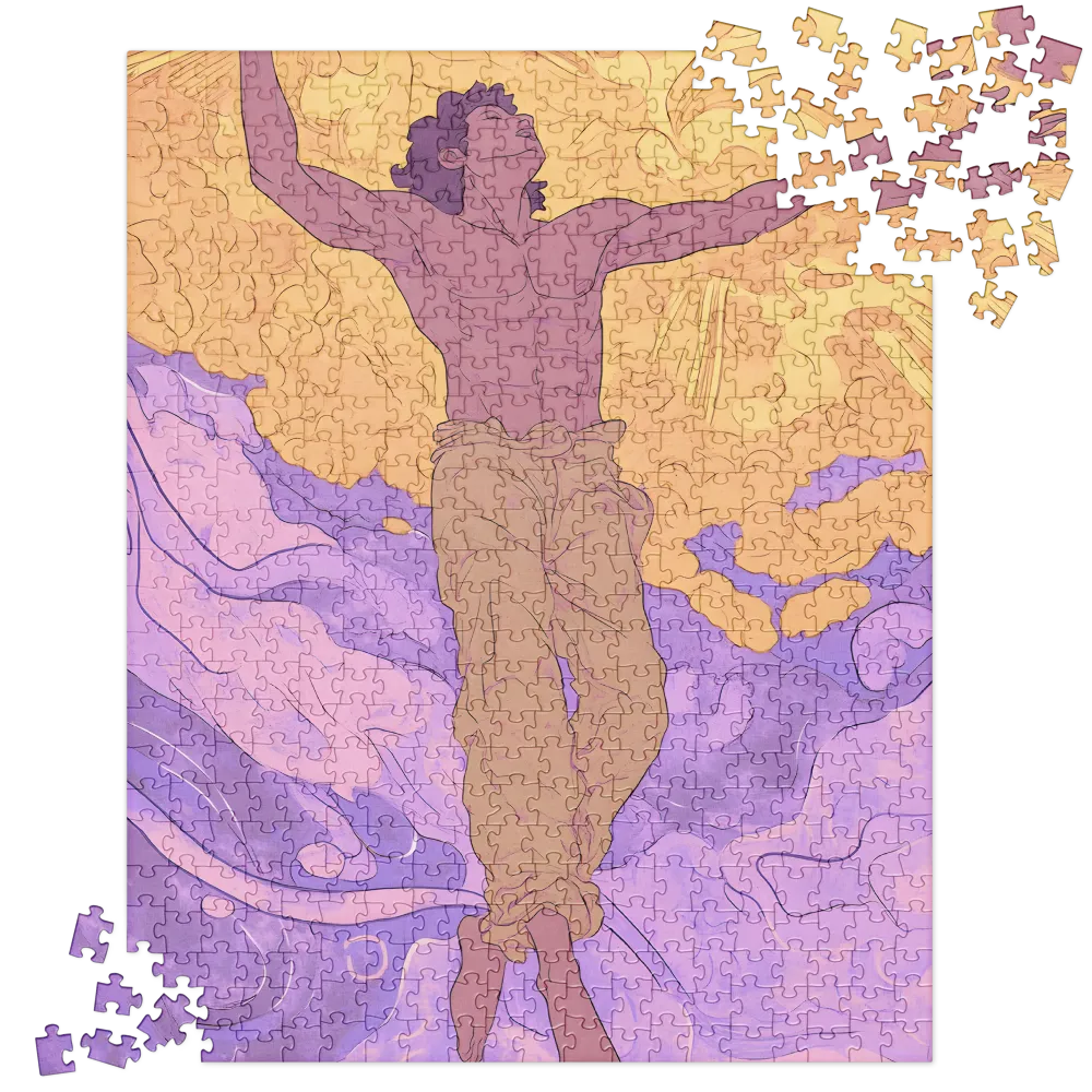 Ascension in Purple and Gold 
 Jigsaw Puzzle in Tin Box