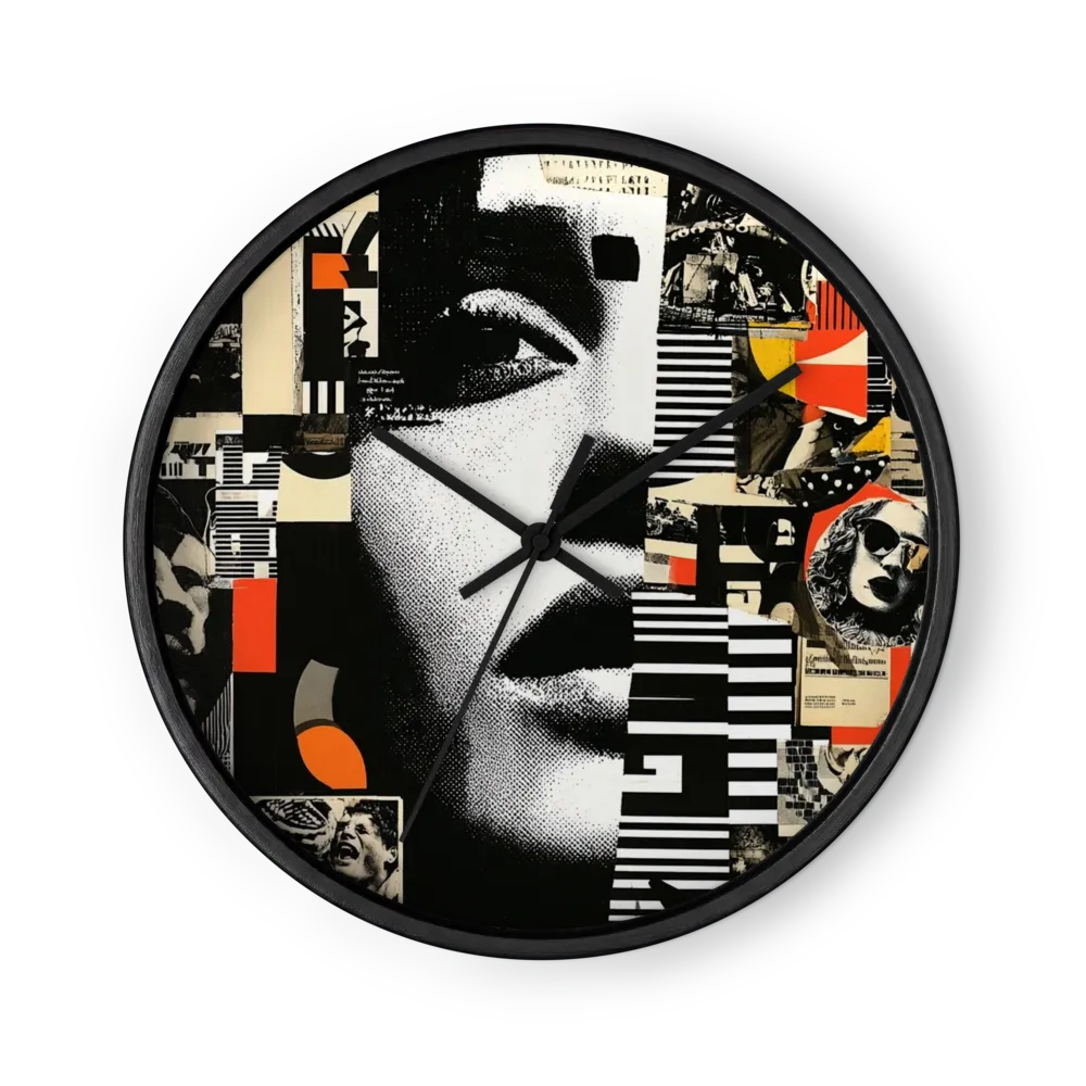 Monochrome Vision in Orange | Wall Clock