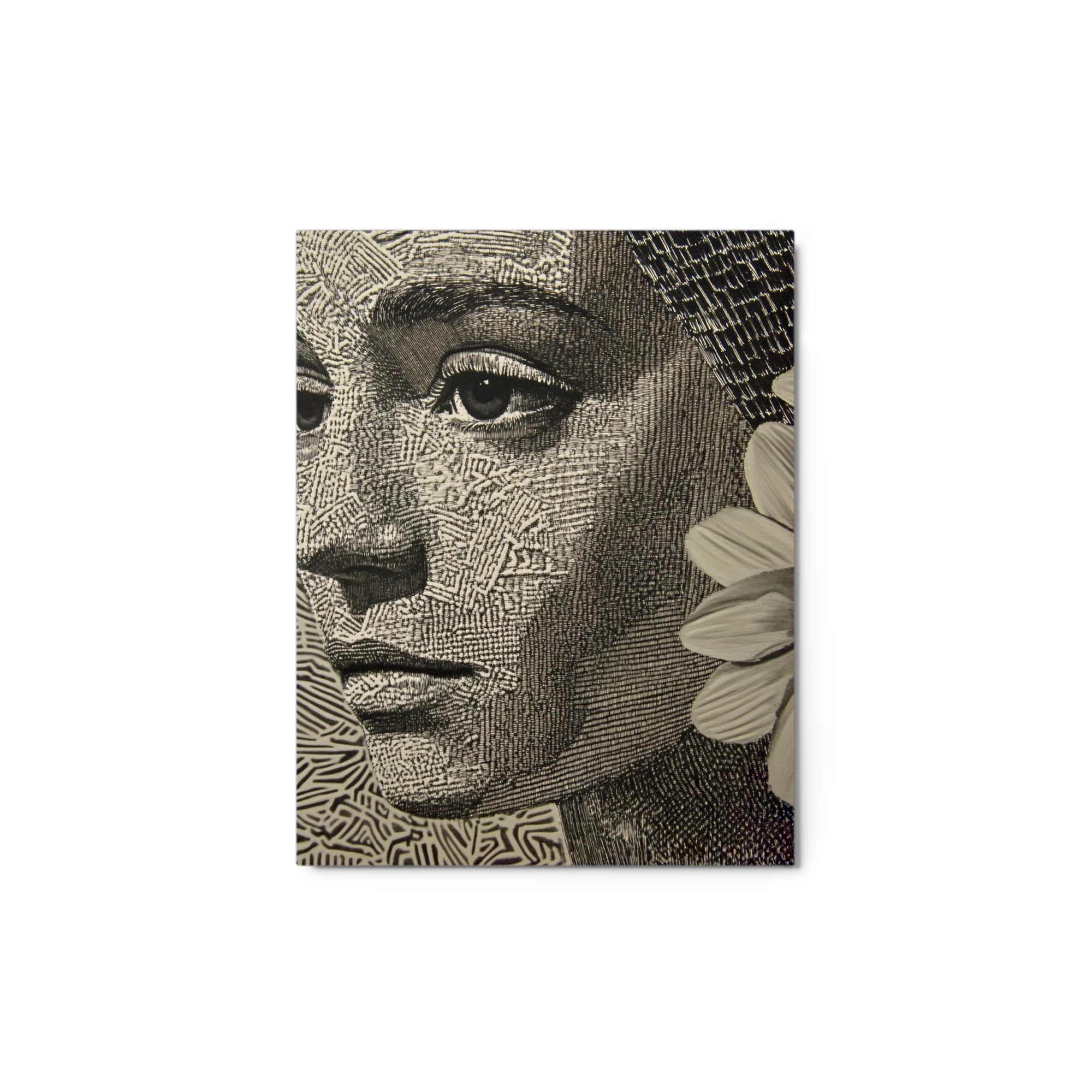 Intricate Portrait in Black and White