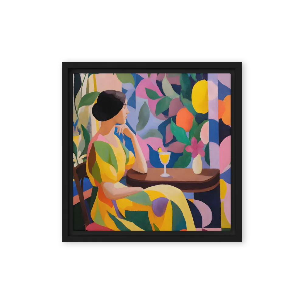 Cafe Contemplation 
 Metal Print | 12″x 12″