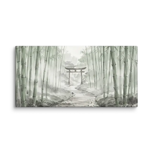 Serene Bamboo Forest Path | Art Print