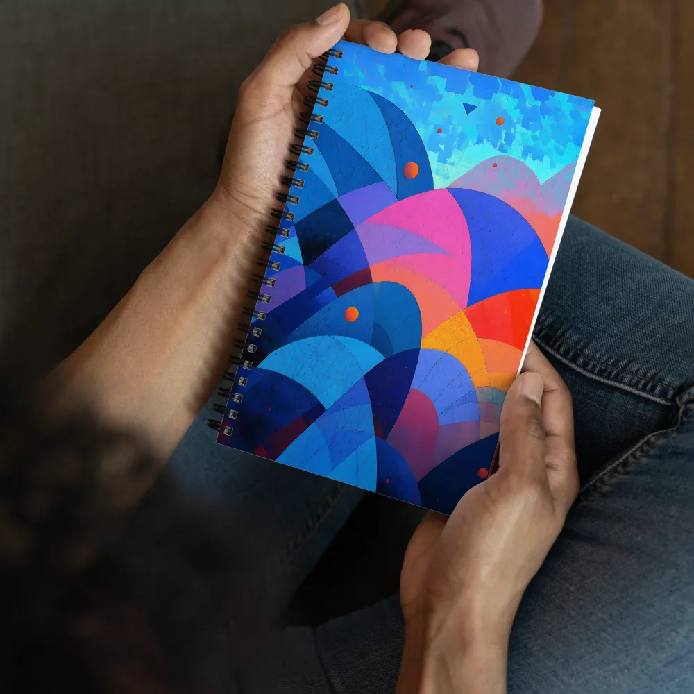 Vibrant Geometric Flow 
 Spiral Notebook | 140 pages