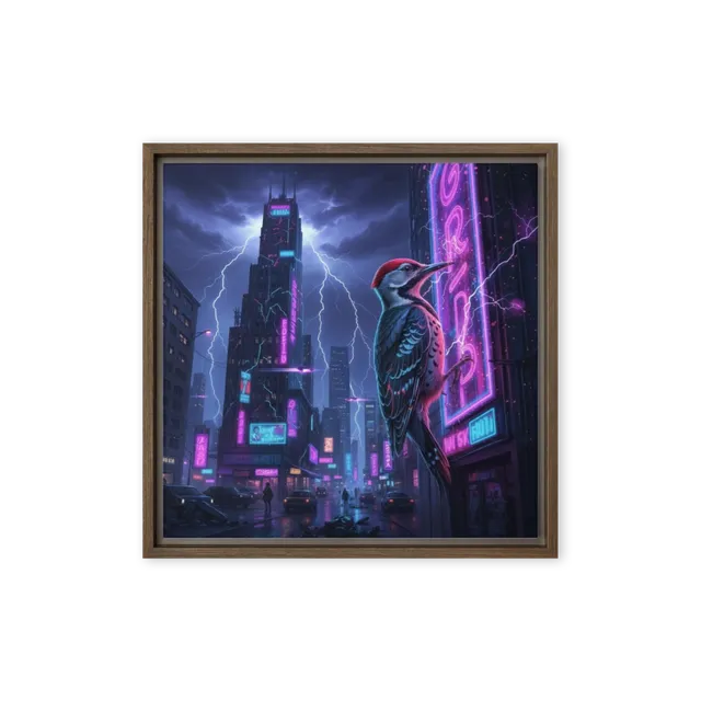 Cyberpunk Woodpecker | Art Print