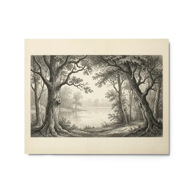 The Lakeside Forest | Art Print