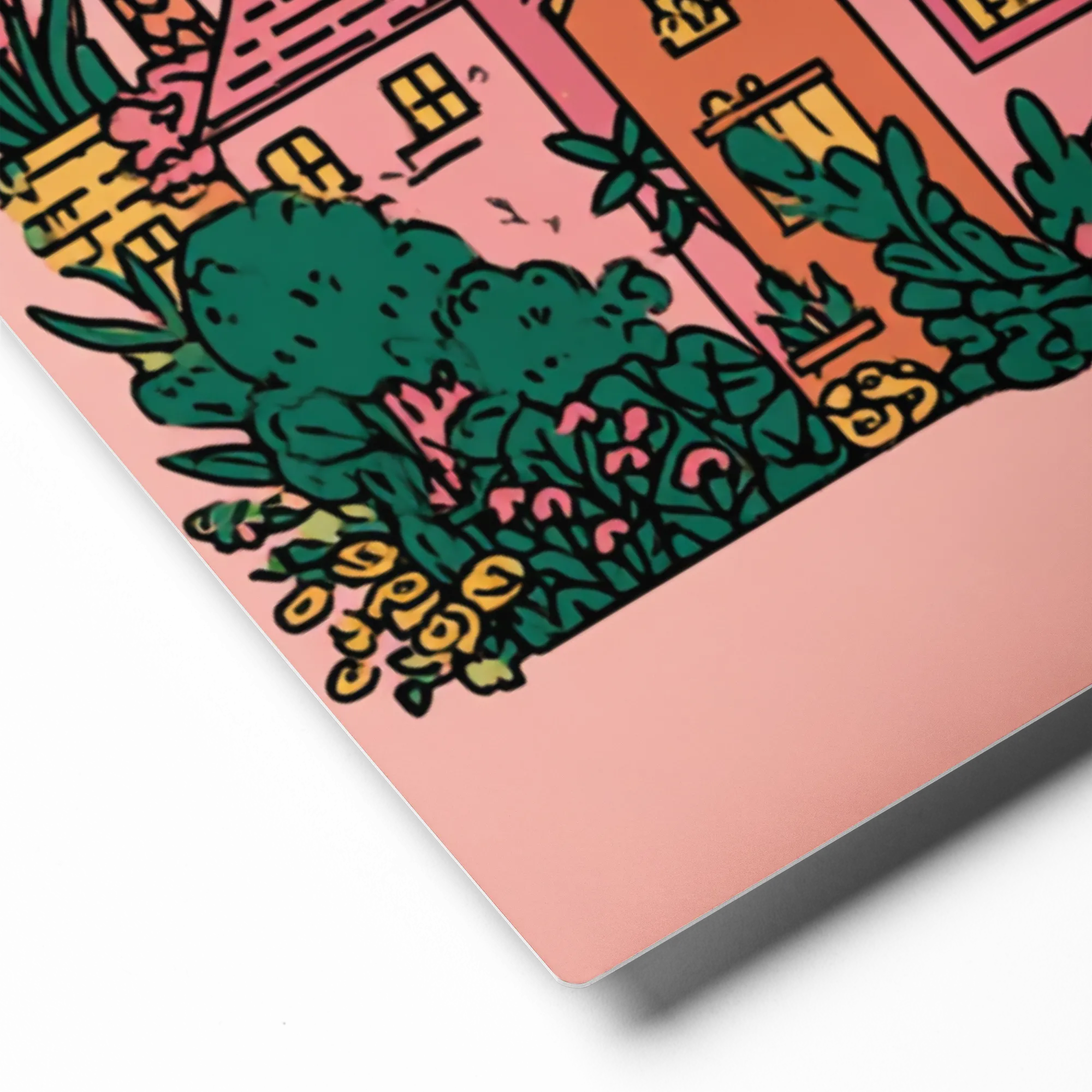 Pink Sunset Village 
 Canvas | 24″x 30″