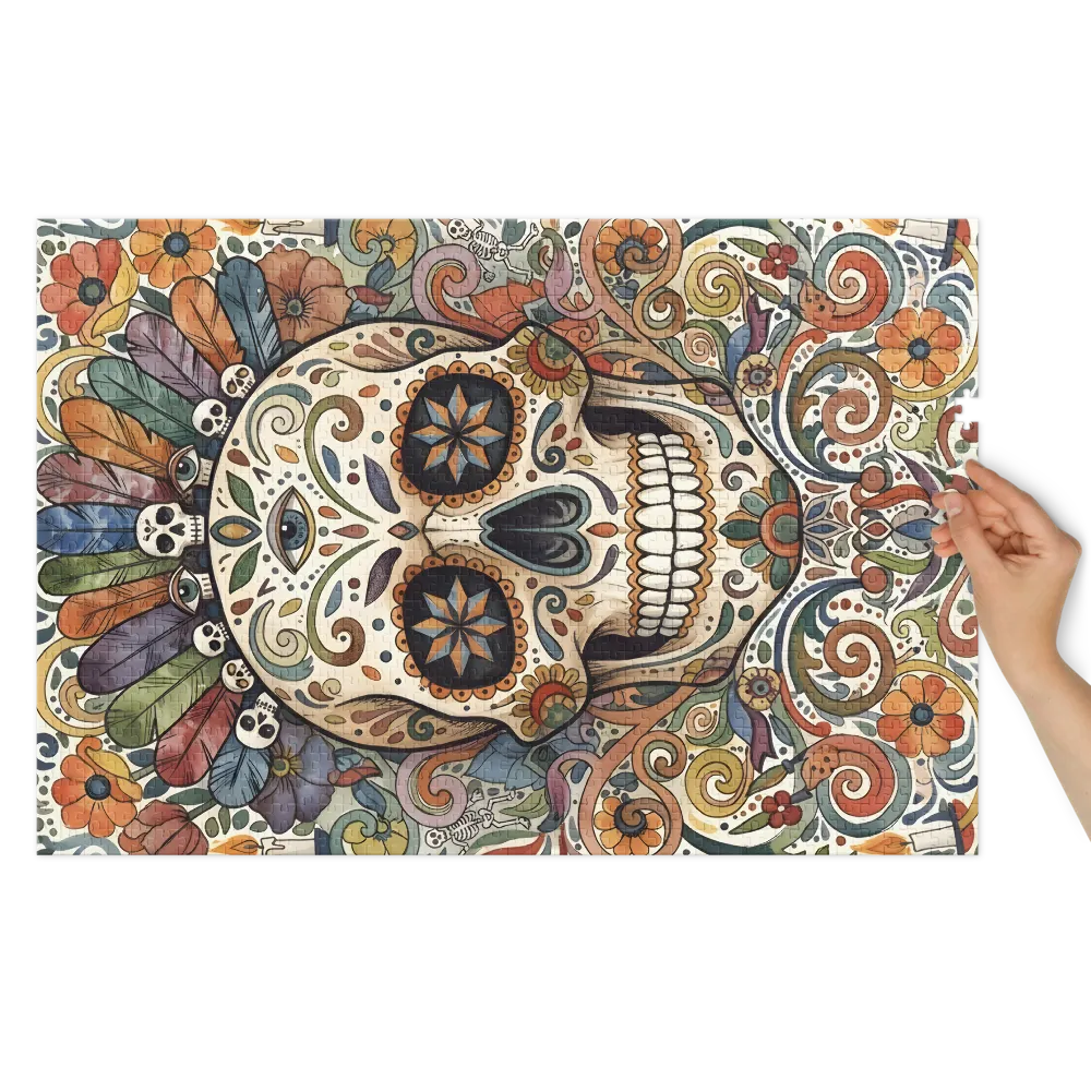 Floral Sugar Skull | Jigsaw Puzzles