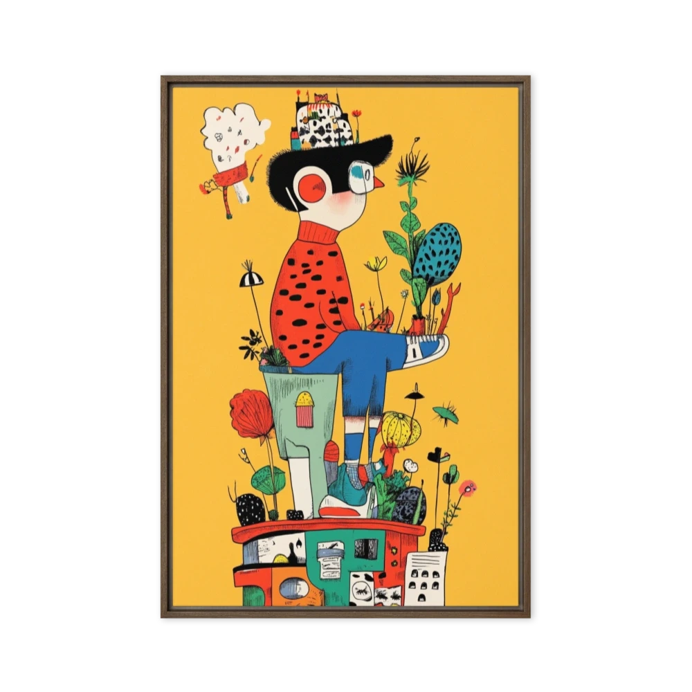 Whimsical Person with Plants