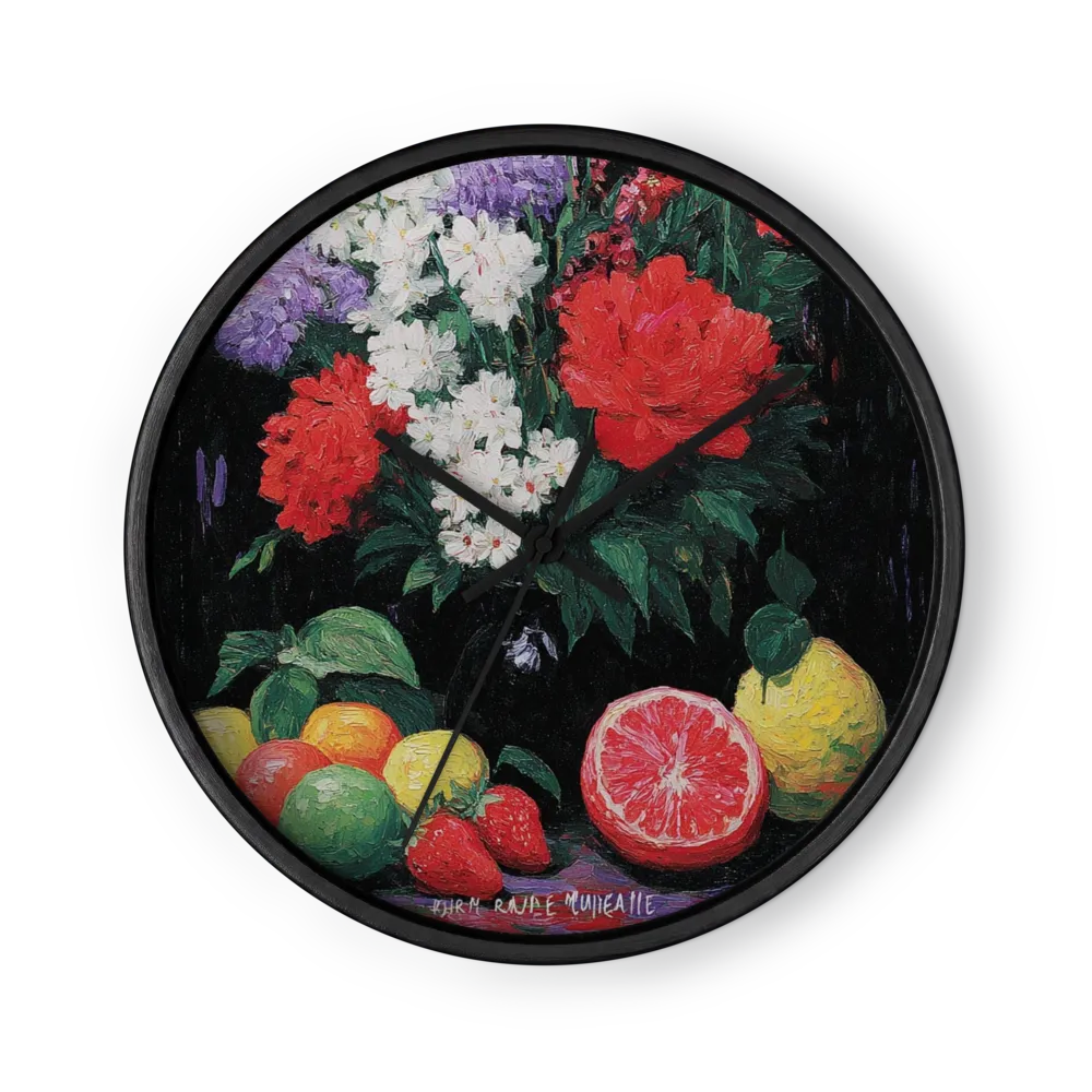 Still Life with Flowers and Citrus | Wall Clock