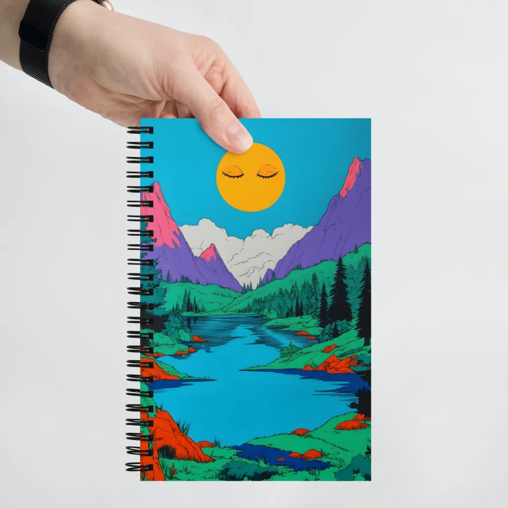 The Sleeping Sun Over A Fantastical Lake 
 Spiral Notebook | 140 pages