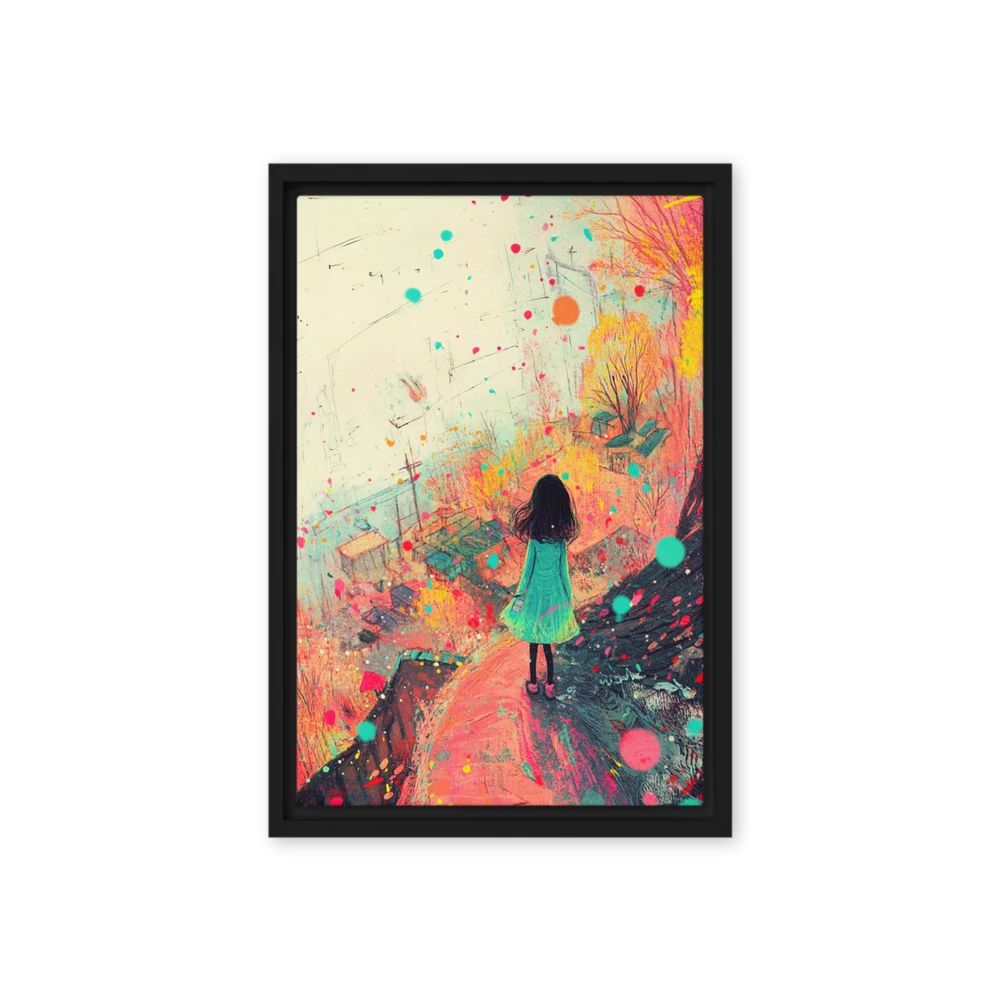 Overlooking the Colorful Village | Art Print