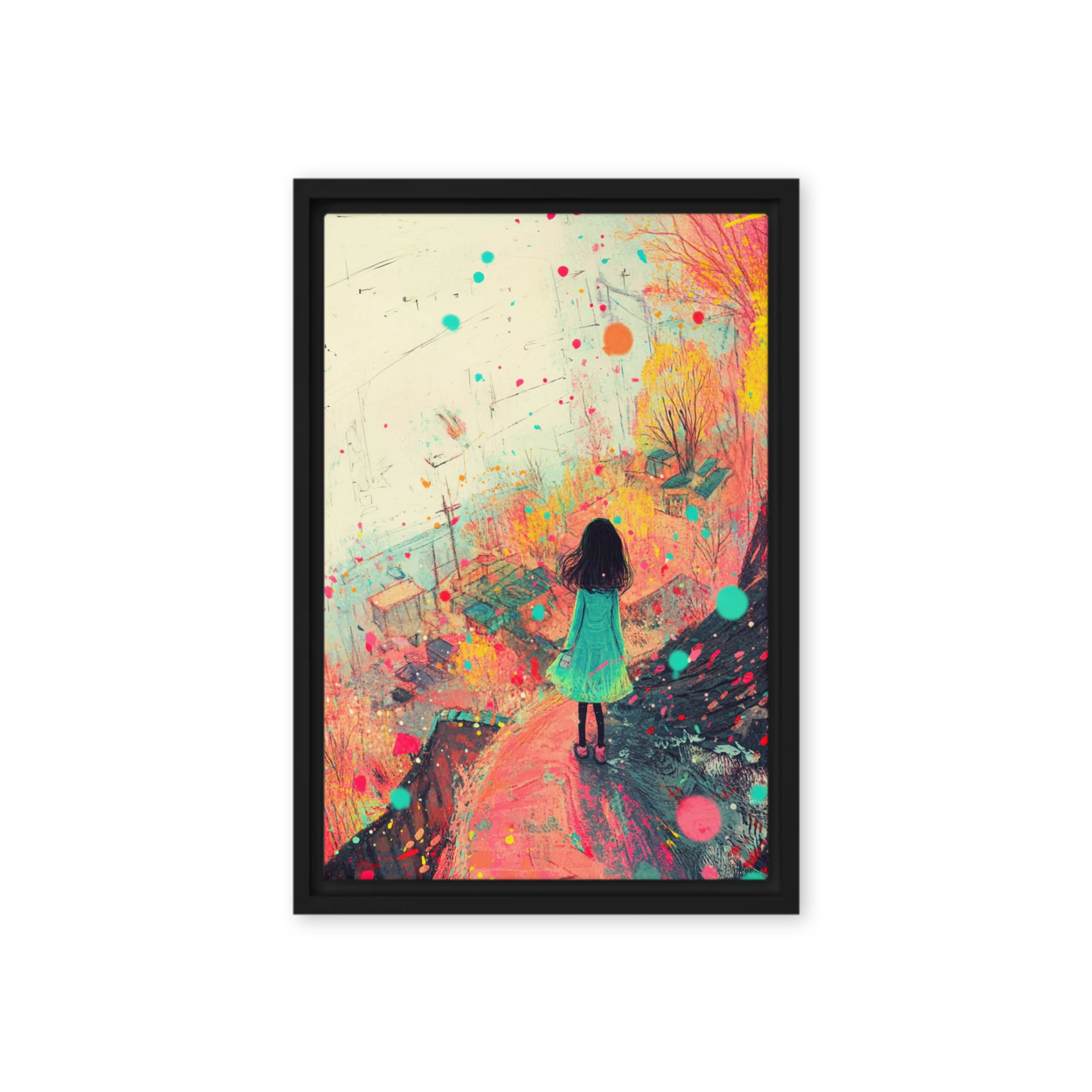 Overlooking the Colorful Village | Art Print