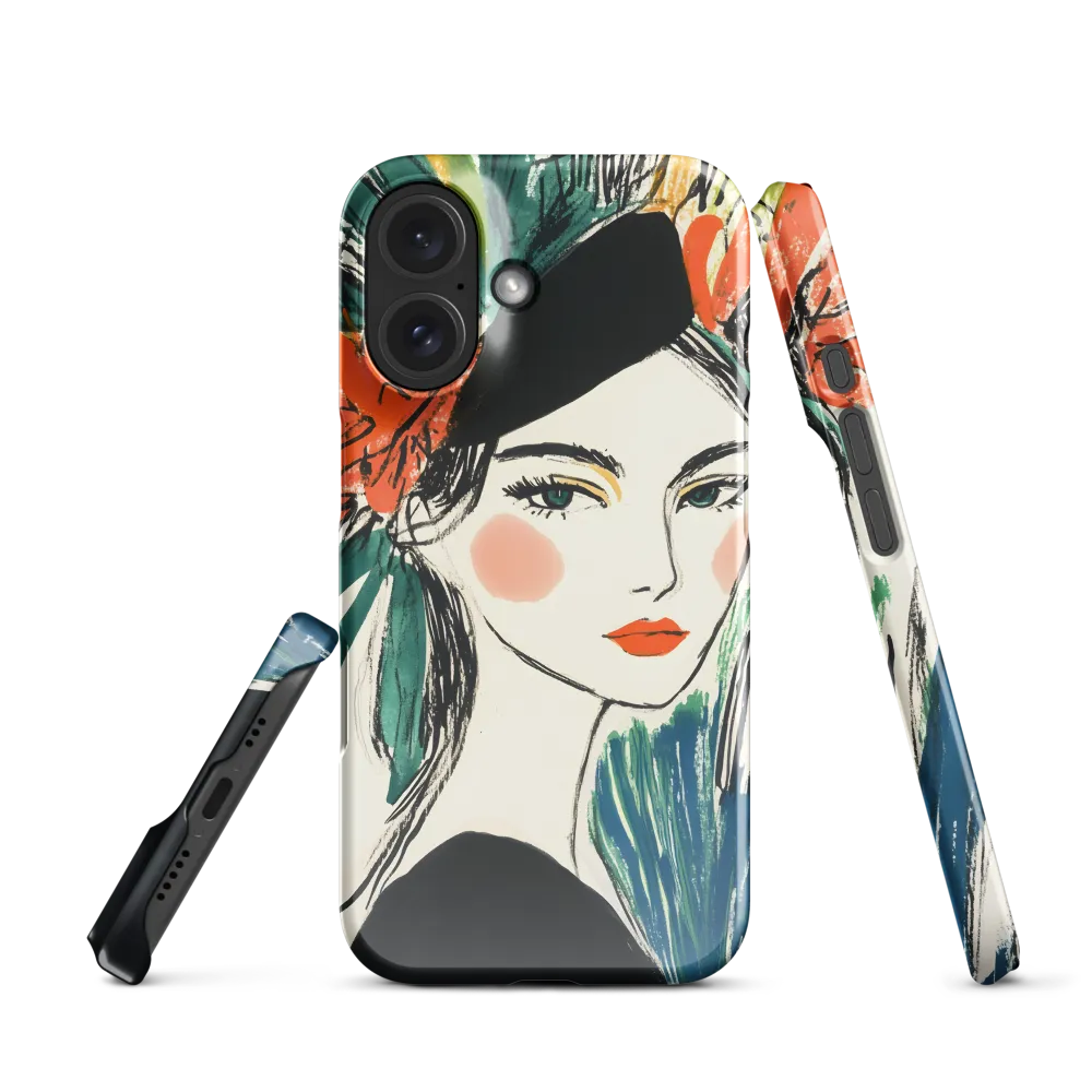 Floral Headdress Portrait 
 iPhone 13 mini | Tough Case