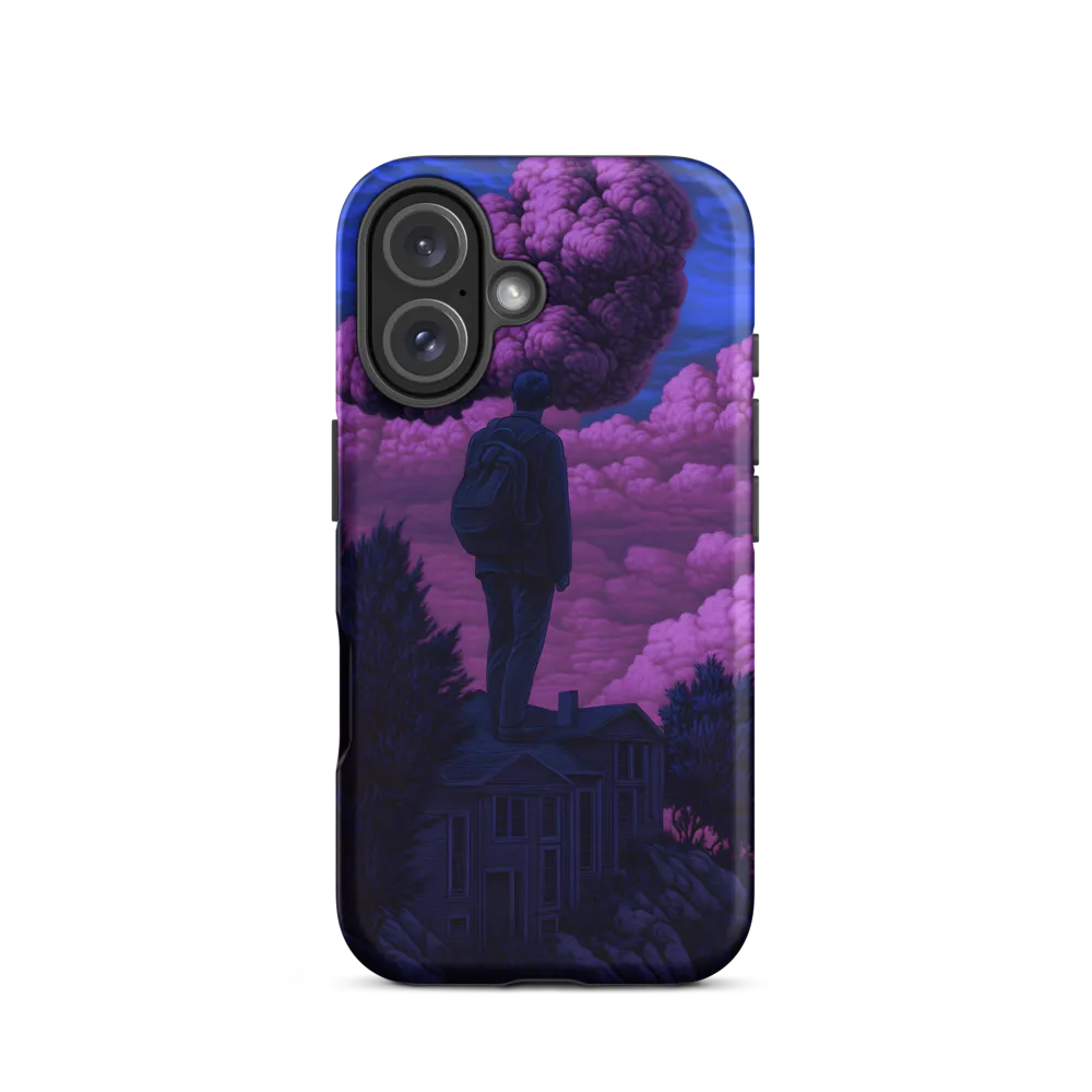 Surreal Landscape with Figure and Clouds | Phone Case