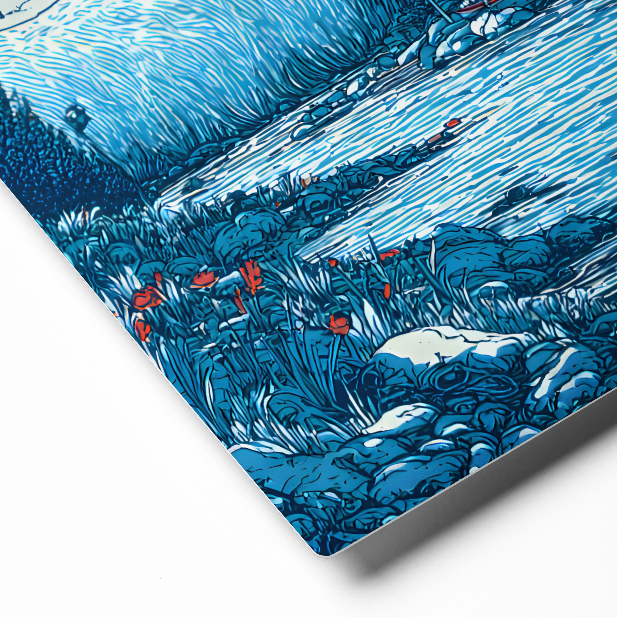 Azure Stag Harbor 
 Canvas | 8″x 8″