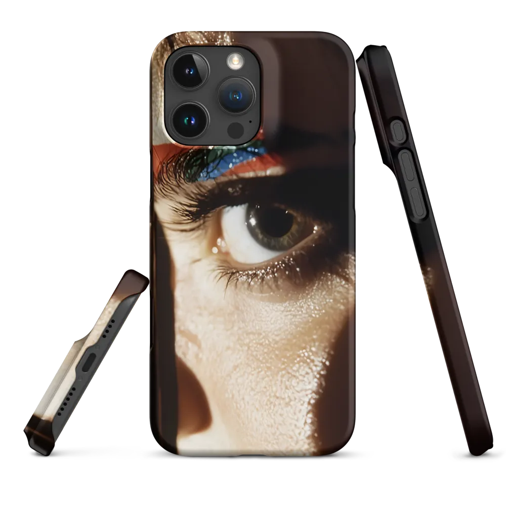 Close-Up Eye Portrait with Colorful Makeup | Phone Case