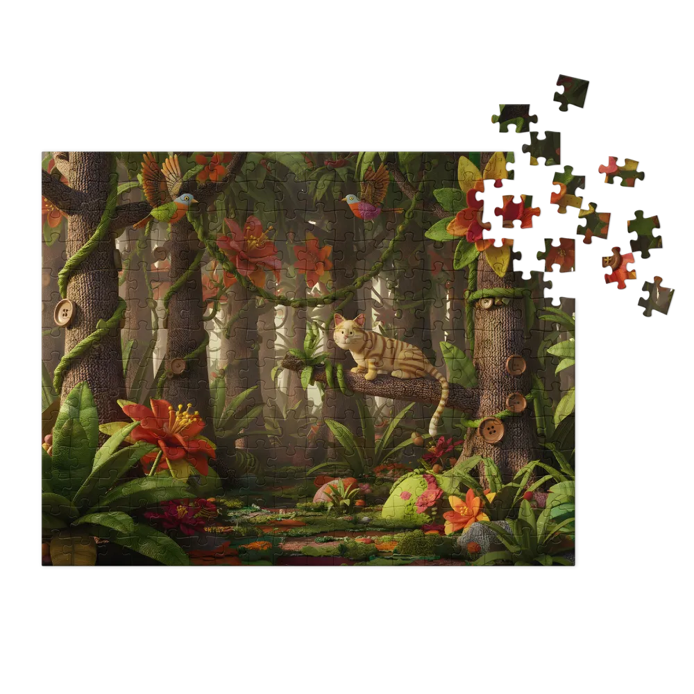 Whimsical Fabric Jungle