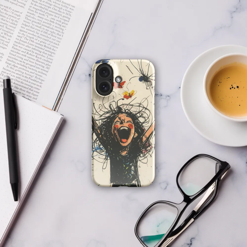 Exuberant Scream with Butterflies 
 iPhone 13 | Snap Case