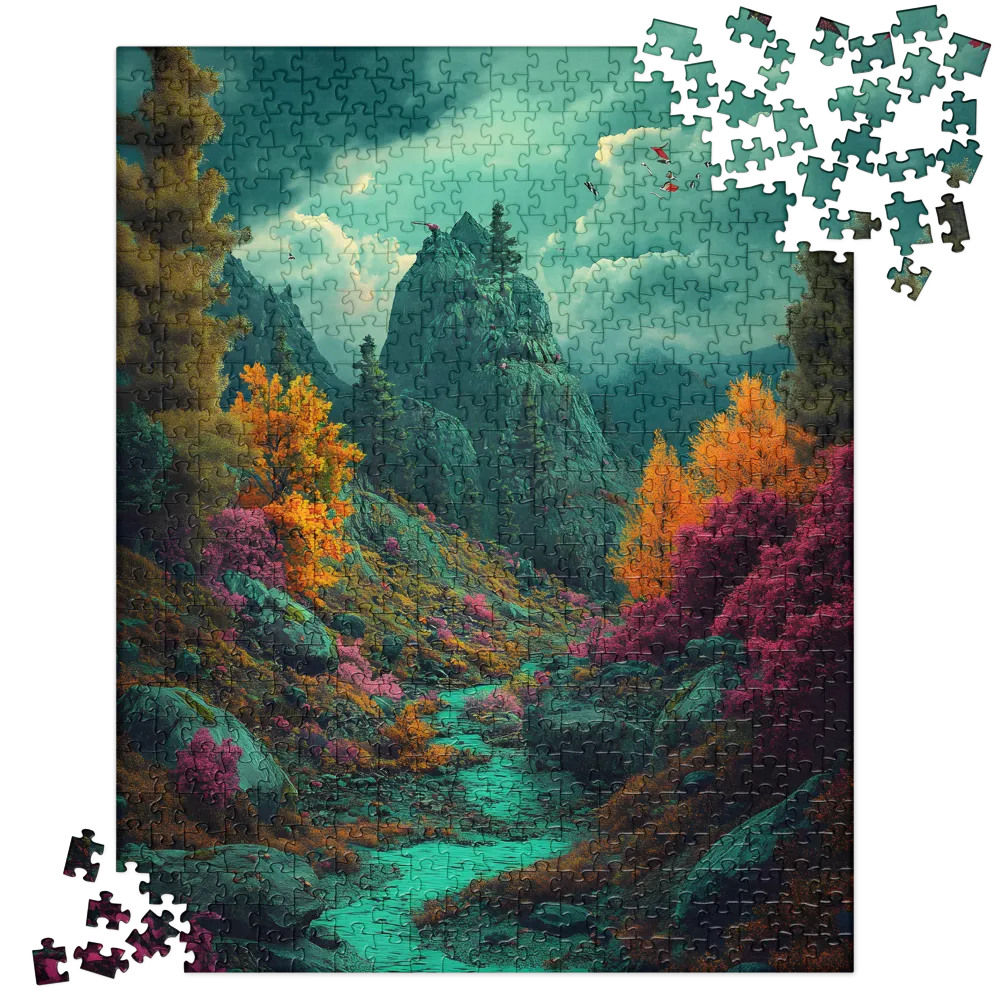 Emerald Stream Valley 
 Jigsaw Puzzle