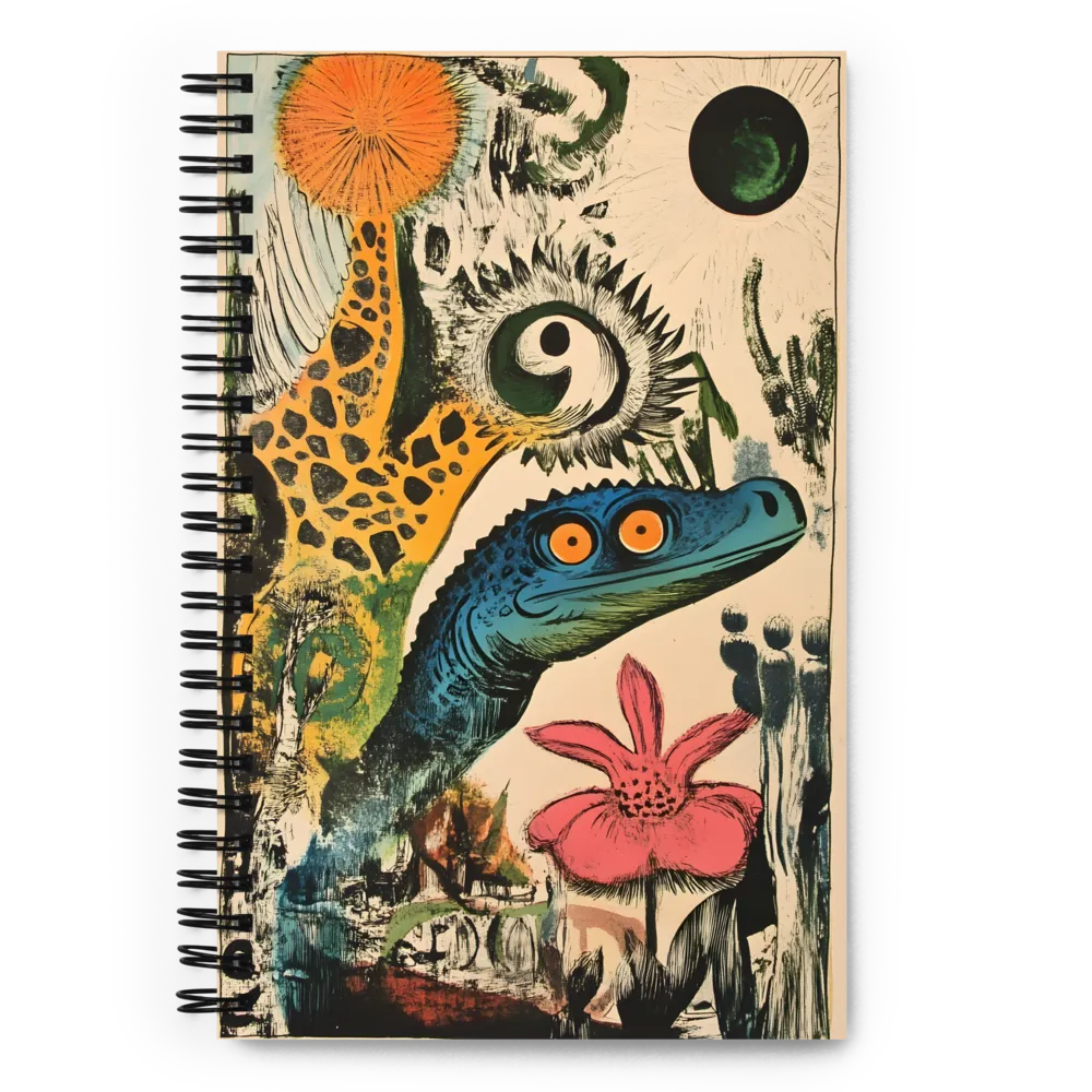 Surreal Dino Blossom 
 Spiral Notebook | 140 pages
