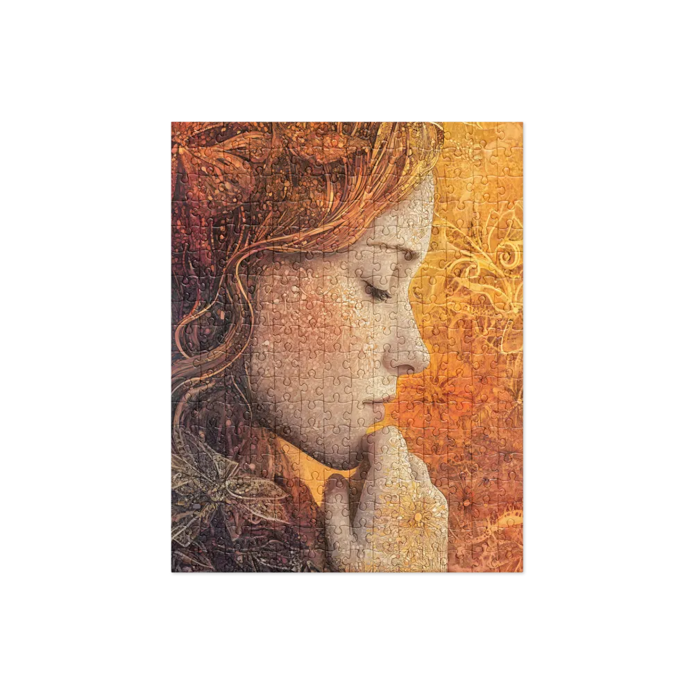 Golden Floral Dream 
 Jigsaw Puzzle