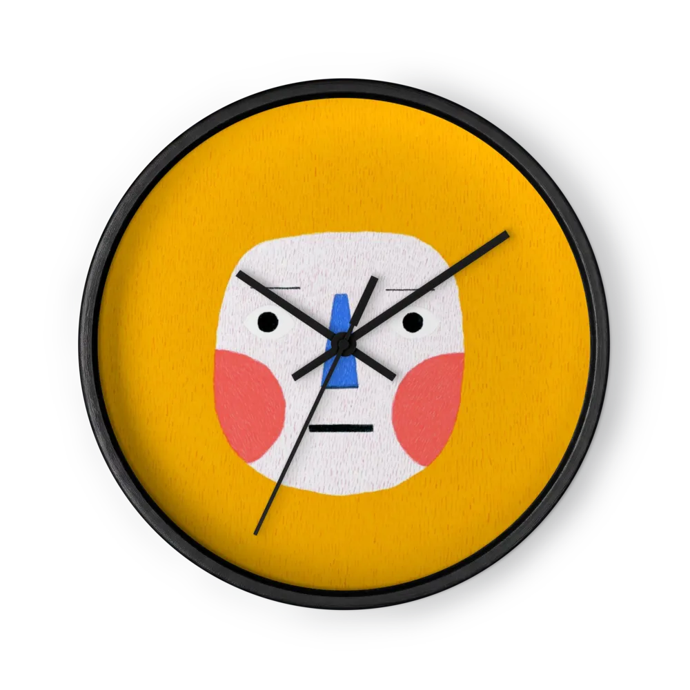 Minimalist Yellow Face | Wall Clock