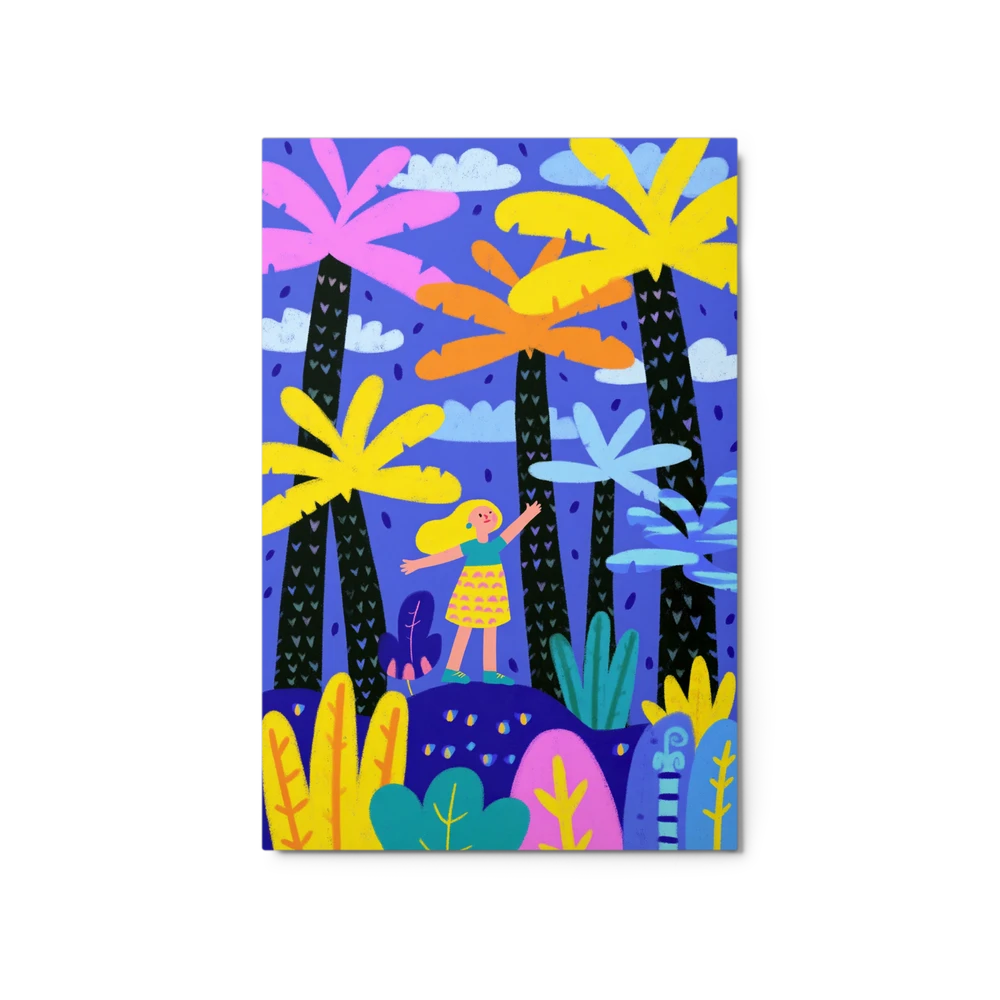 Girl in Tropical Rain | Art Print