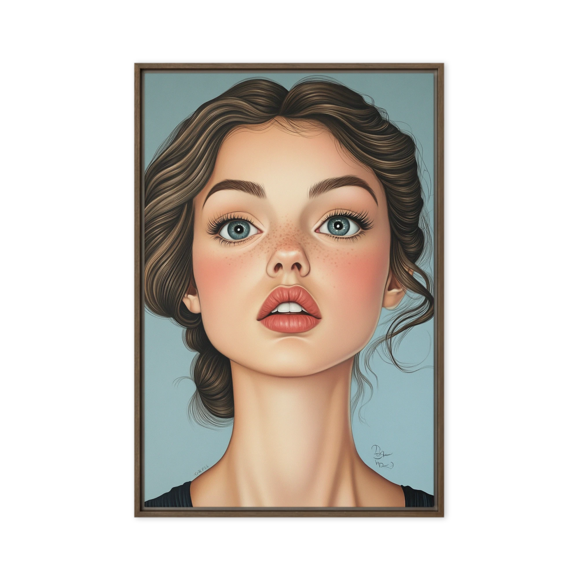 Freckled Beauty Portrait | Art Print