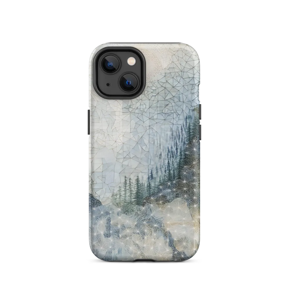 Abstract Geometric Landscape with Forest | Phone Case