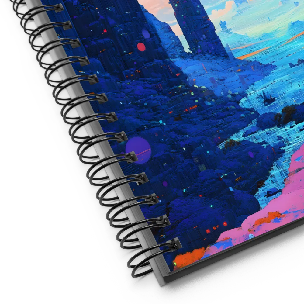 Dystopian Future cityscape 
 Spiral Notebook | 140 pages