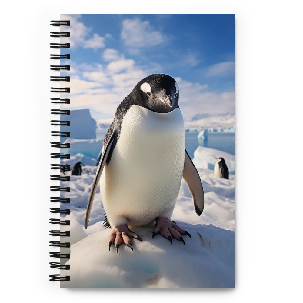 Solitary Majesty: Arctic Penguin on Ice