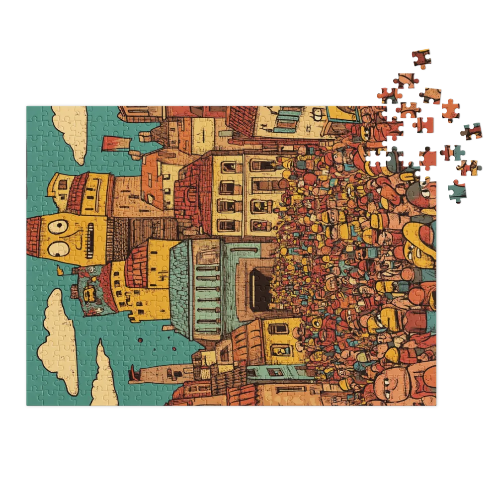 Colorful City Crowd
