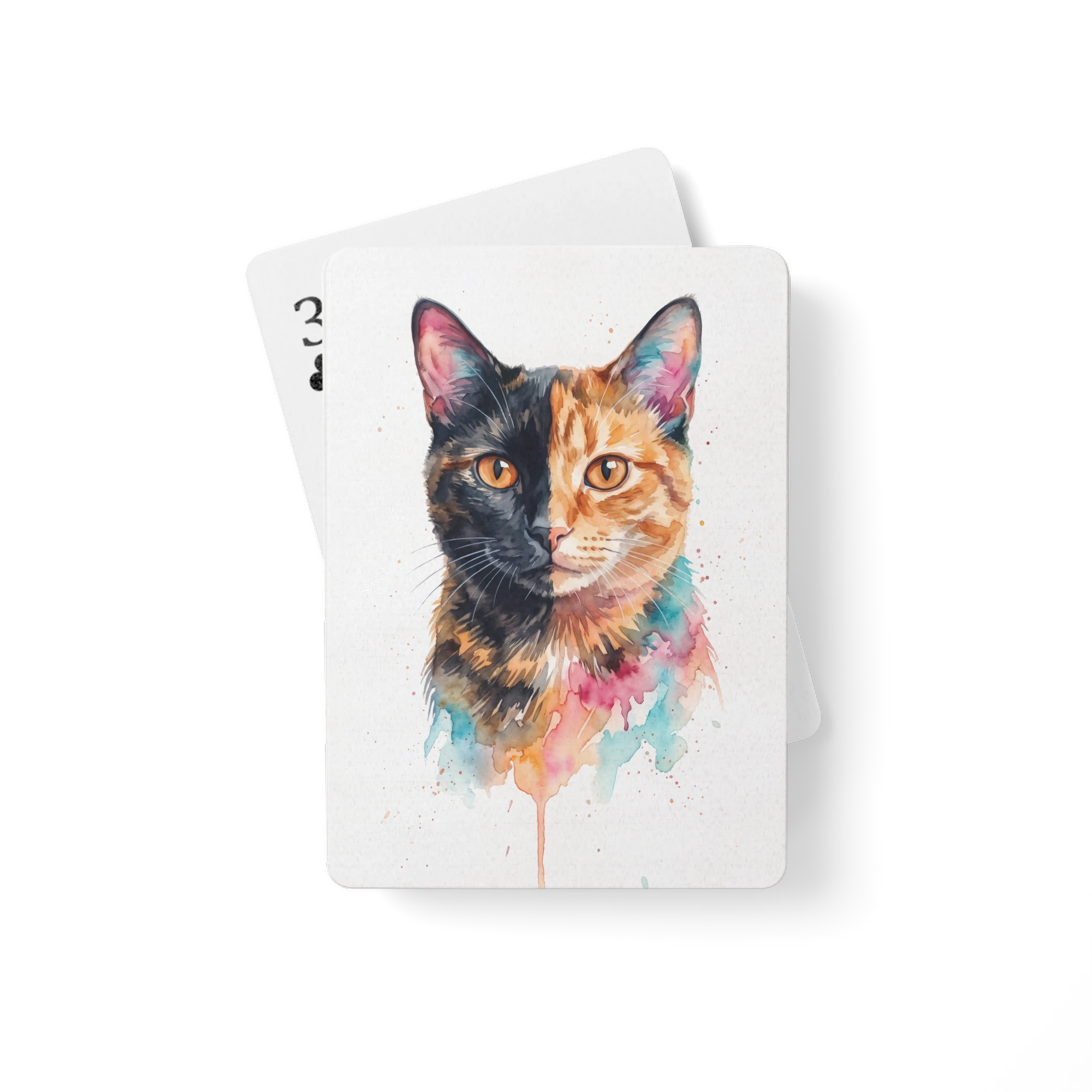 Pet Portrait Playing Cards — Splash Watercolor