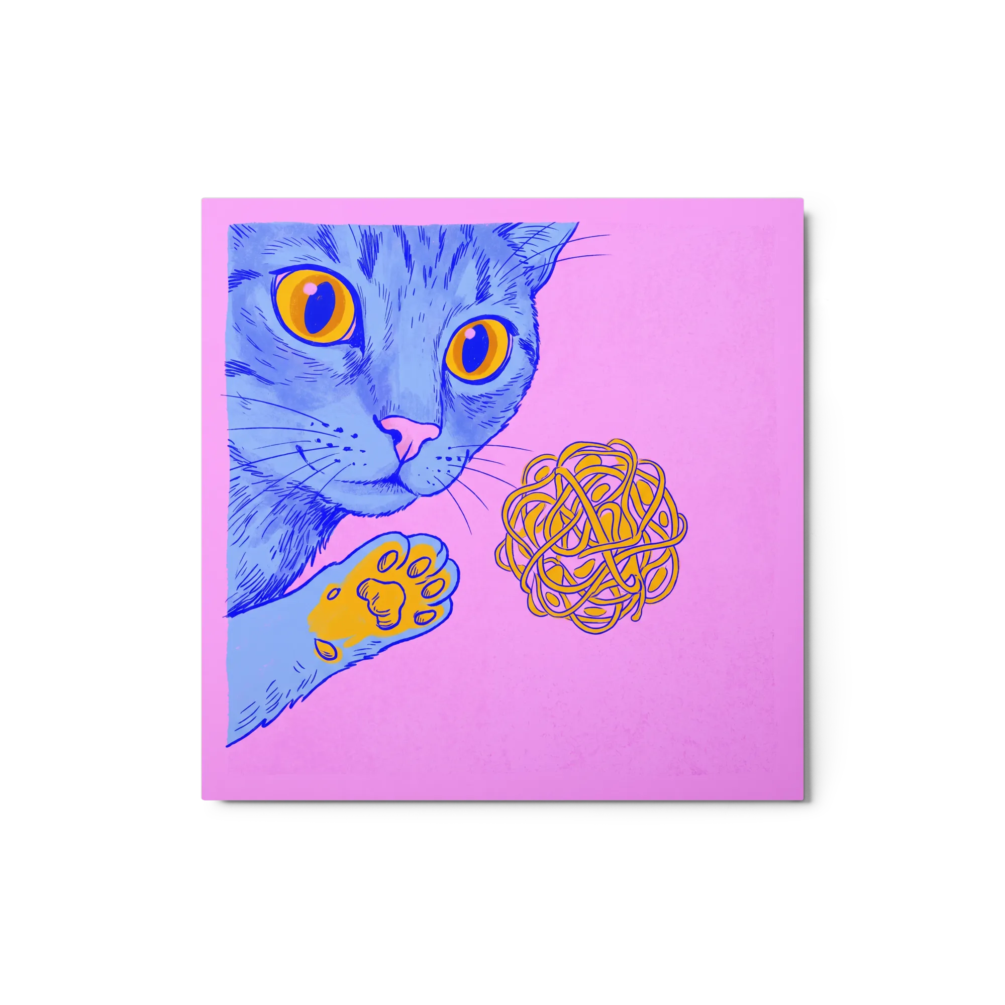 Curious Cat and Yarn