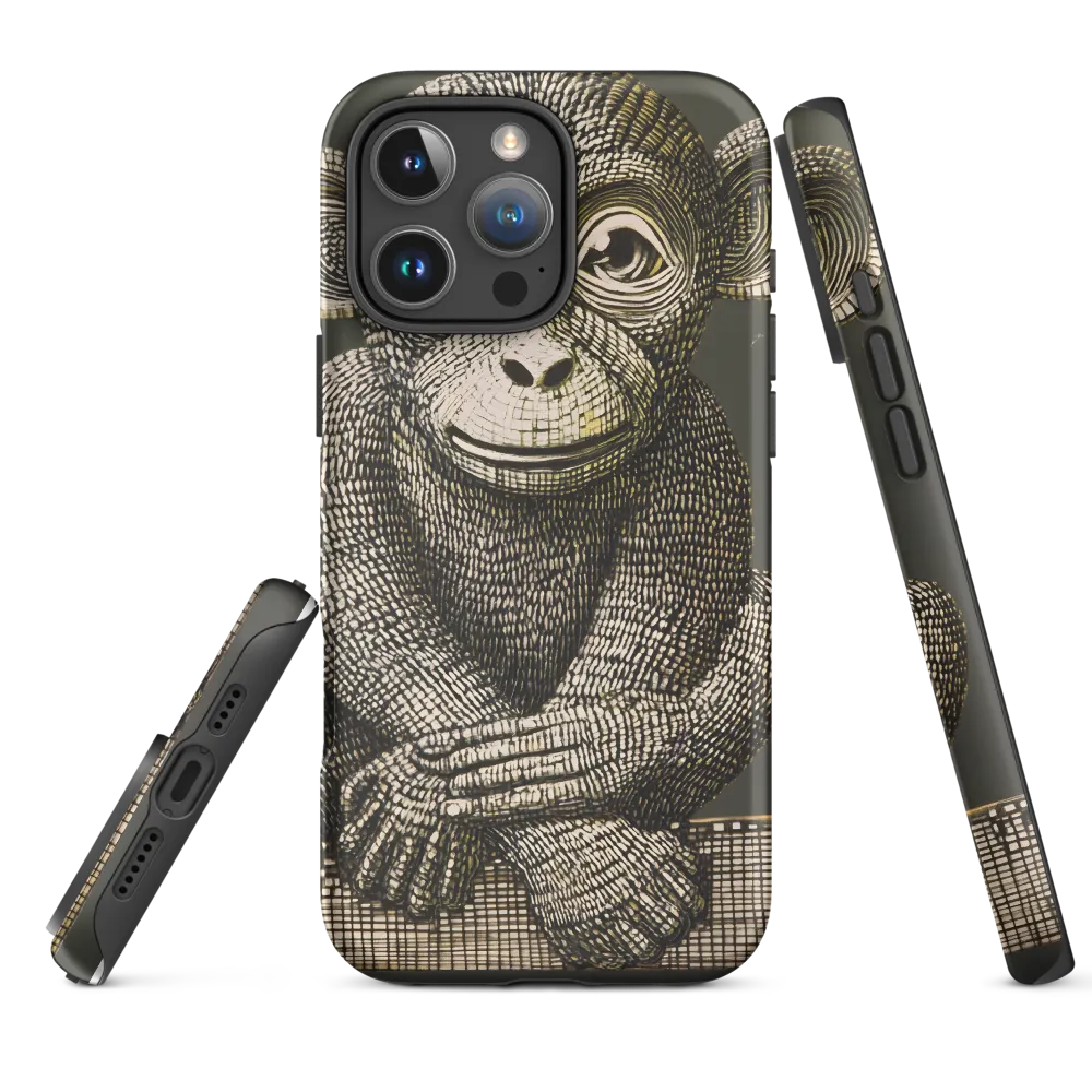 Line Art Monkey Drawing | Phone Case