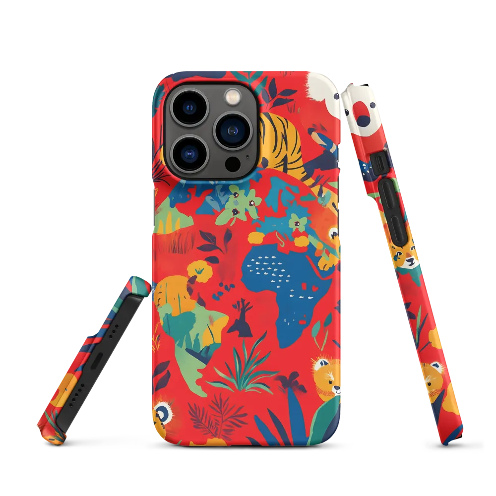 Colorful Animal Illustration Around the Globe | Phone Case