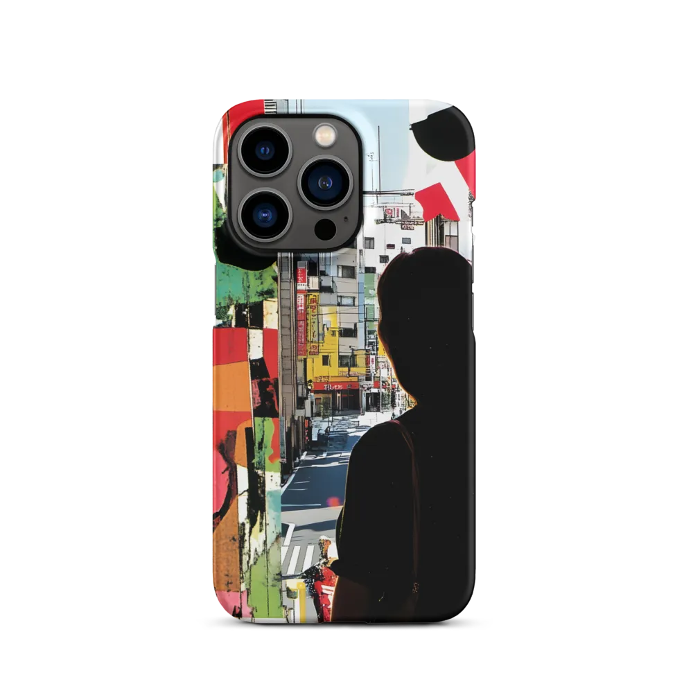 Urban Silhouette with Colorful Collage | Phone Case