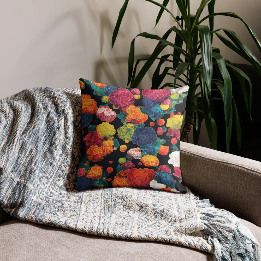 Neon Peony Tapestry | Pillow Case | 22″×22″