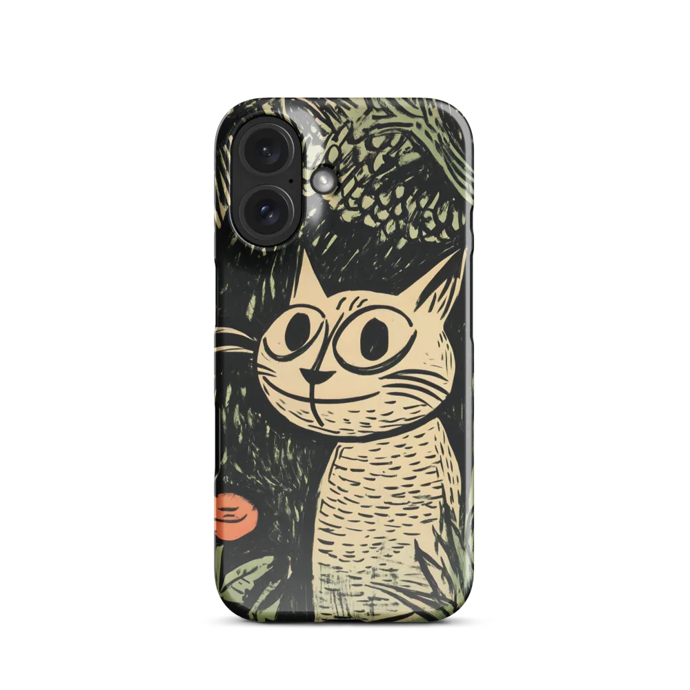 Curious Cat in the Woodcut Forest 
 iPhone 13 | Tough Case