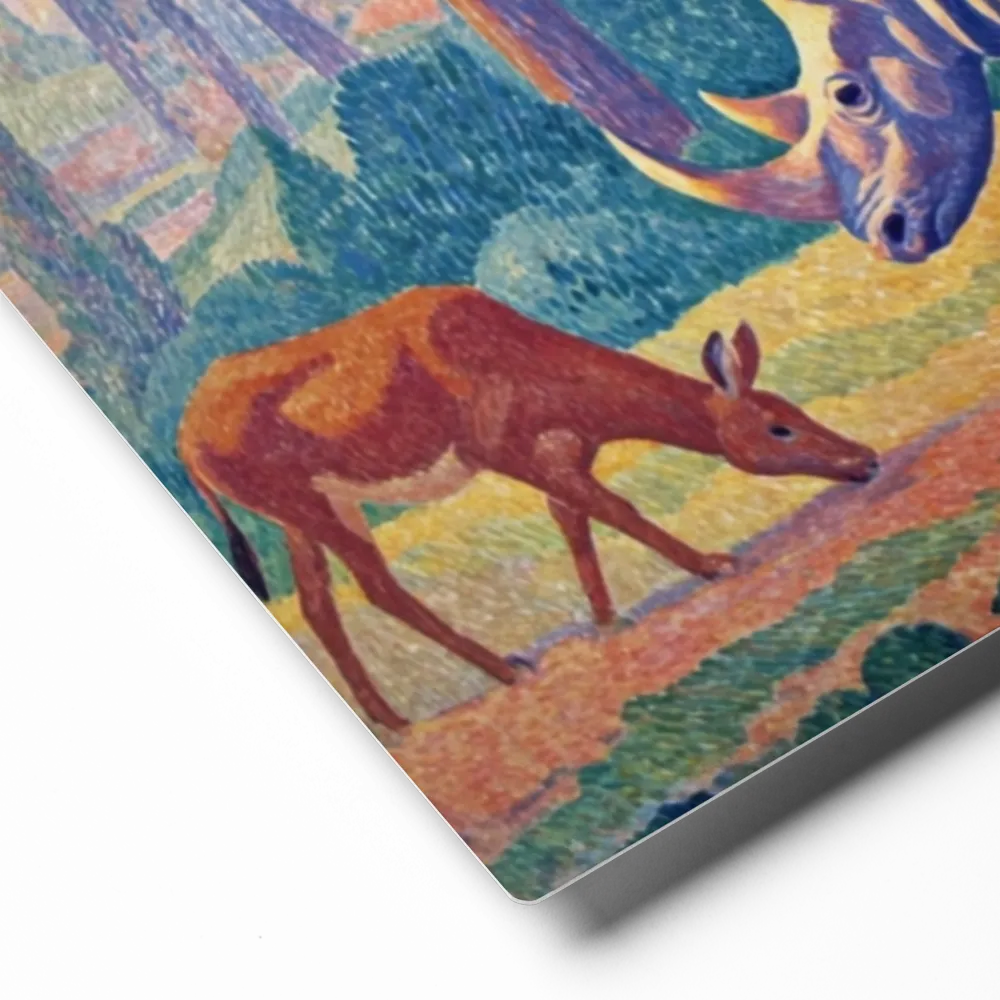 The Golden Rhinoceros 
 Canvas | 8″x 8″