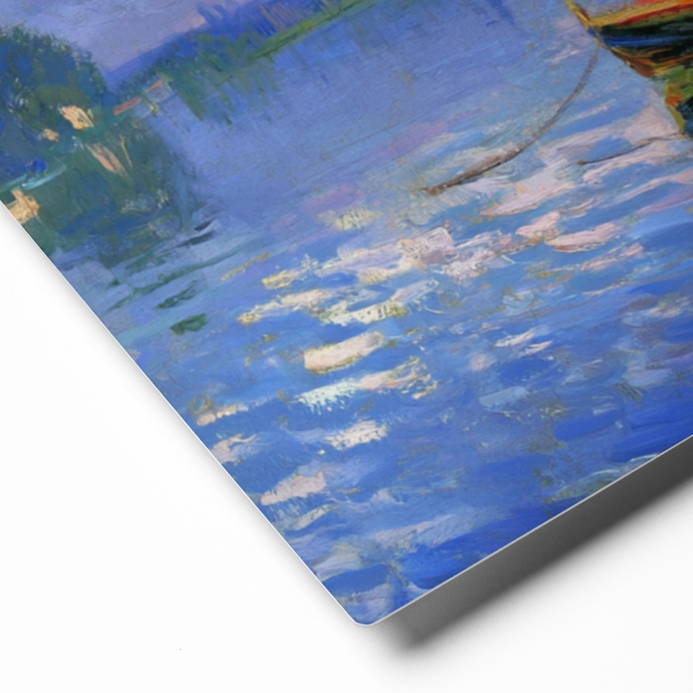 Moored Boat on the River | Art Print