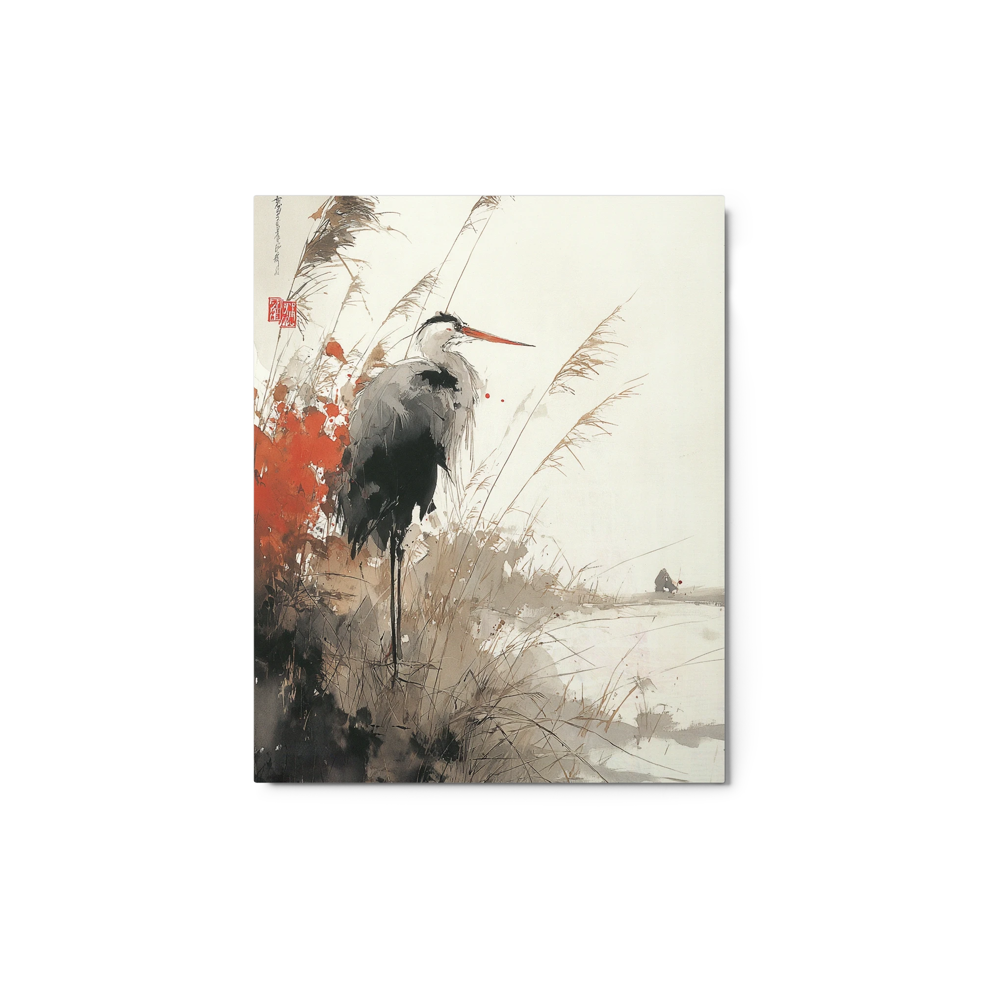 The Solitary Heron | Art Print