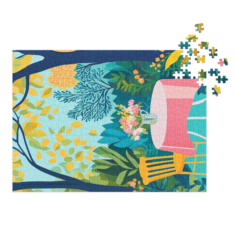 Outdoor Table with Flowers