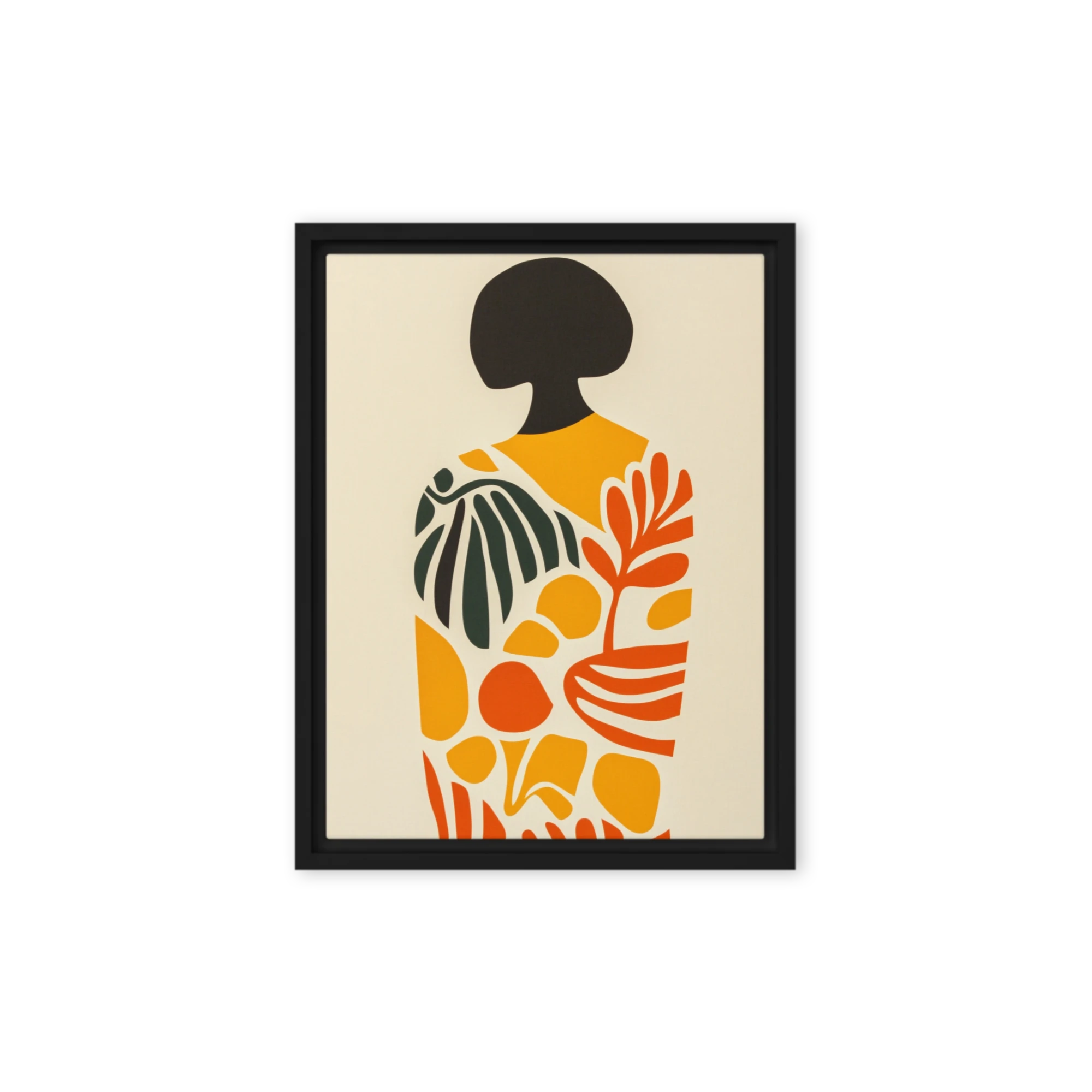 Abstract Silhouette with Geometric Shapes