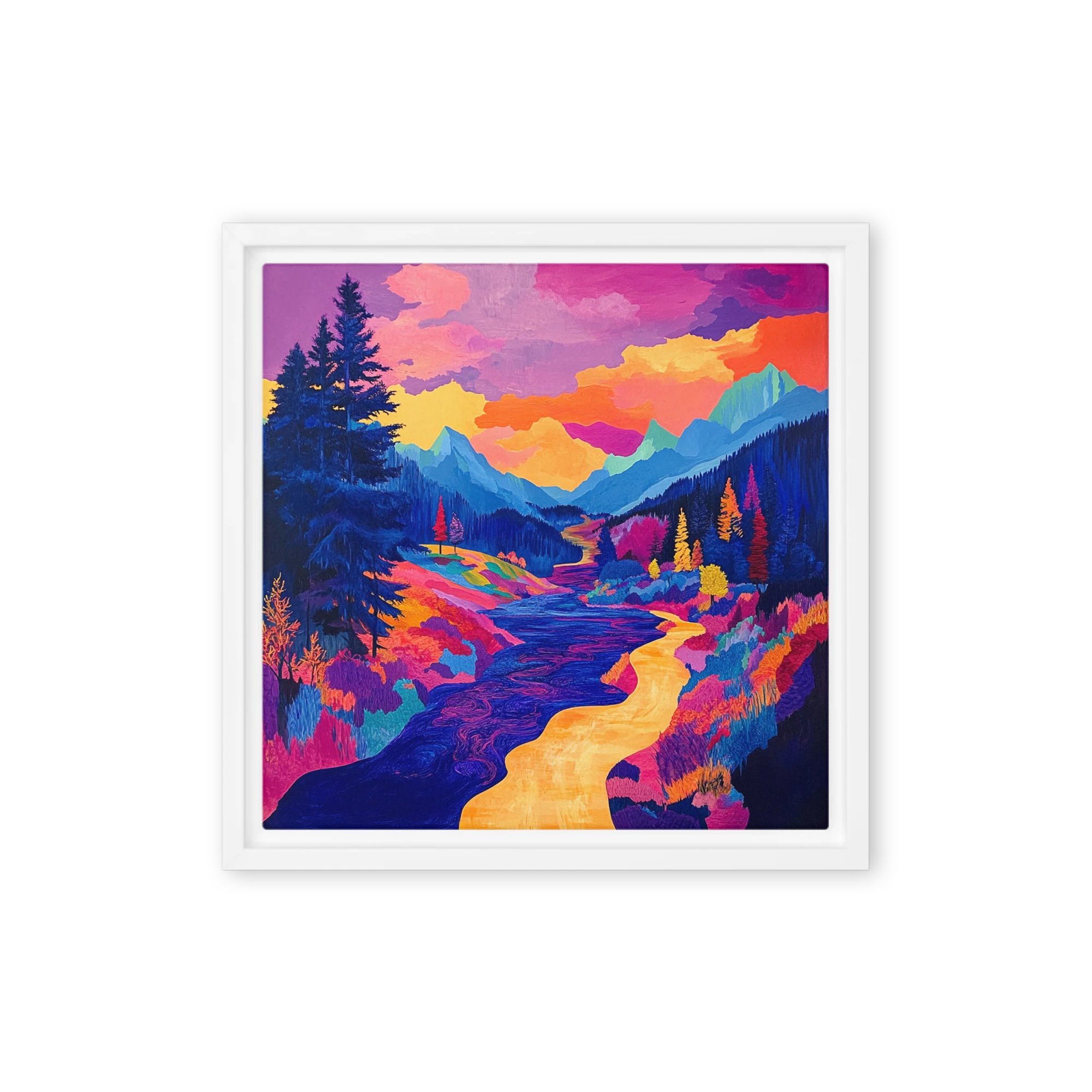 Winding River of Colors | Art Print